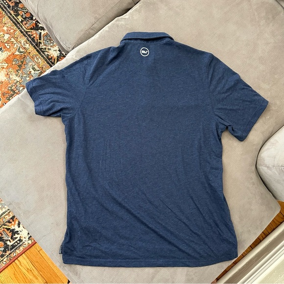 Jim Nantz Vineyard Vines Polo Shirt Men’s L Navy Blue Sleeve Golf Club Logo - Picture 6 of 9